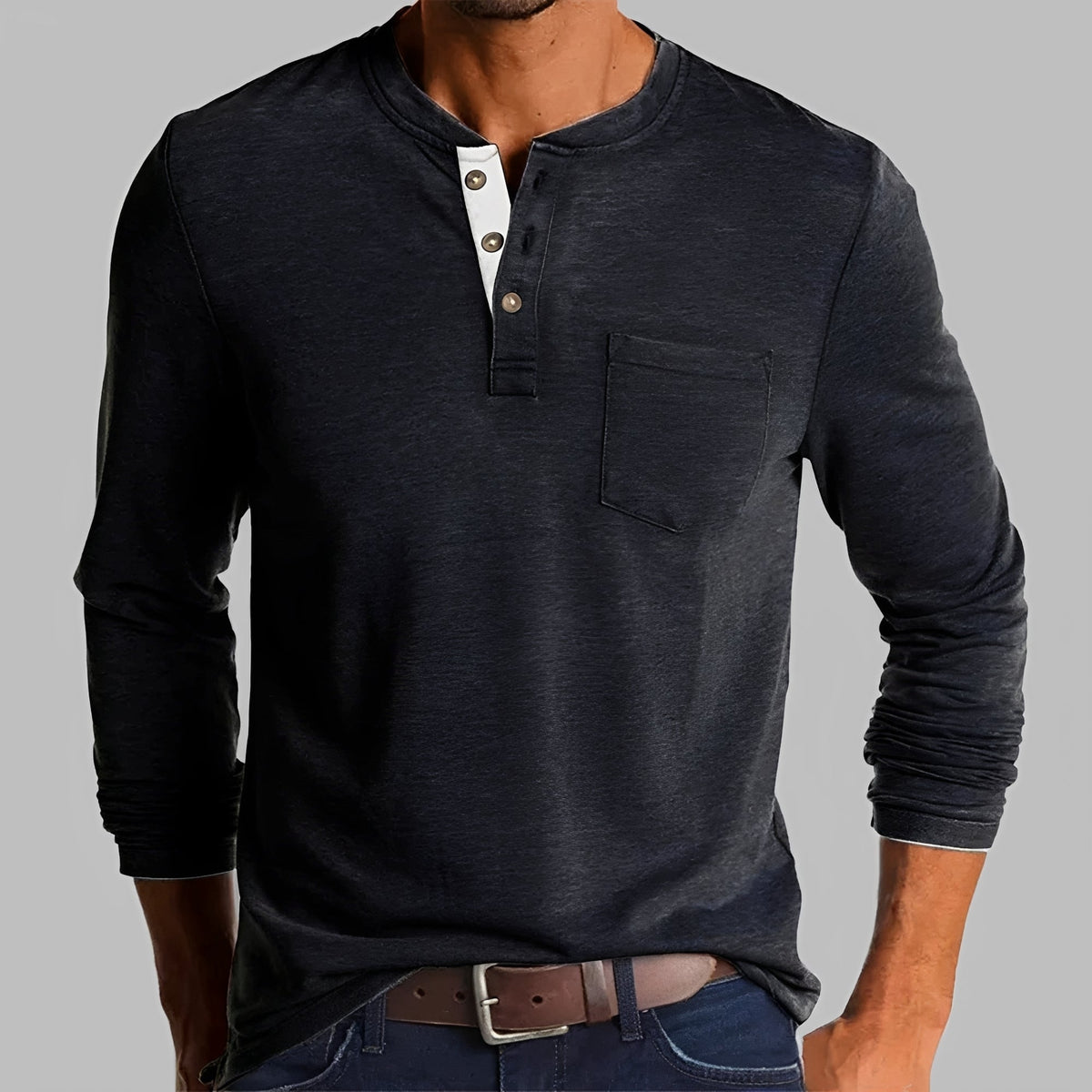 Dalton - Chemise Henley à Manches Longues