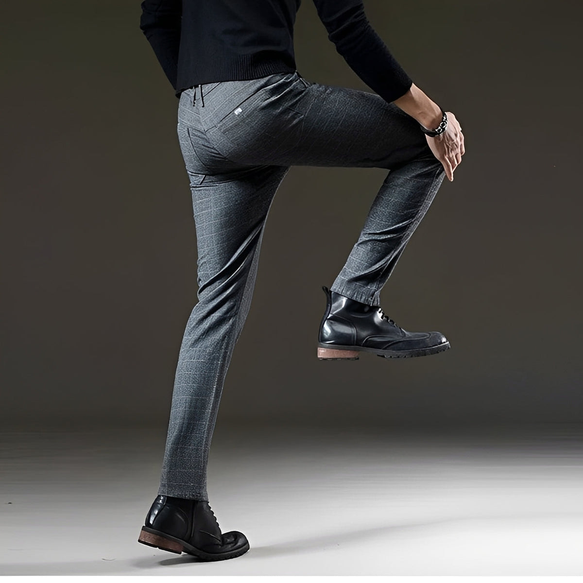 Kristian - Pantalon Élégant à Motif Carreaux