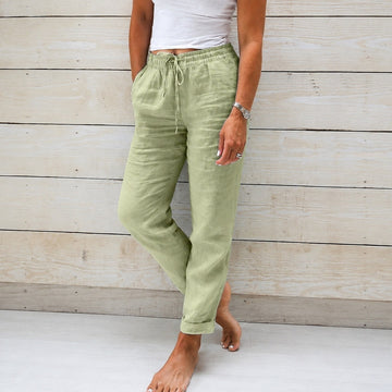 Stacy - Pantalon décontracté pour femme en tissu léger