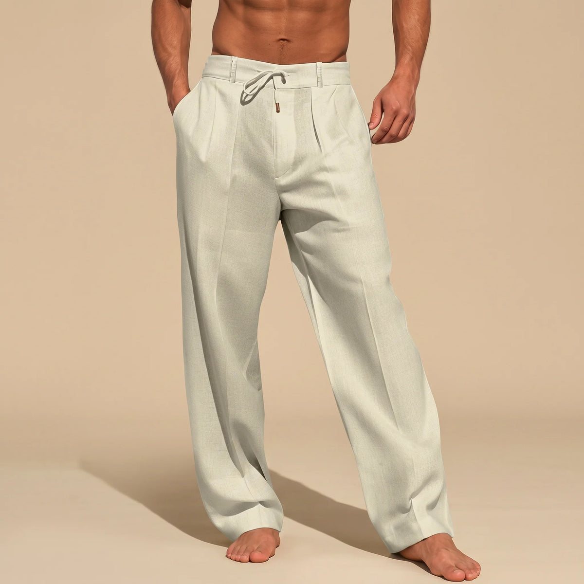 Alfie - Pantalon Confortable à Jambe Droite