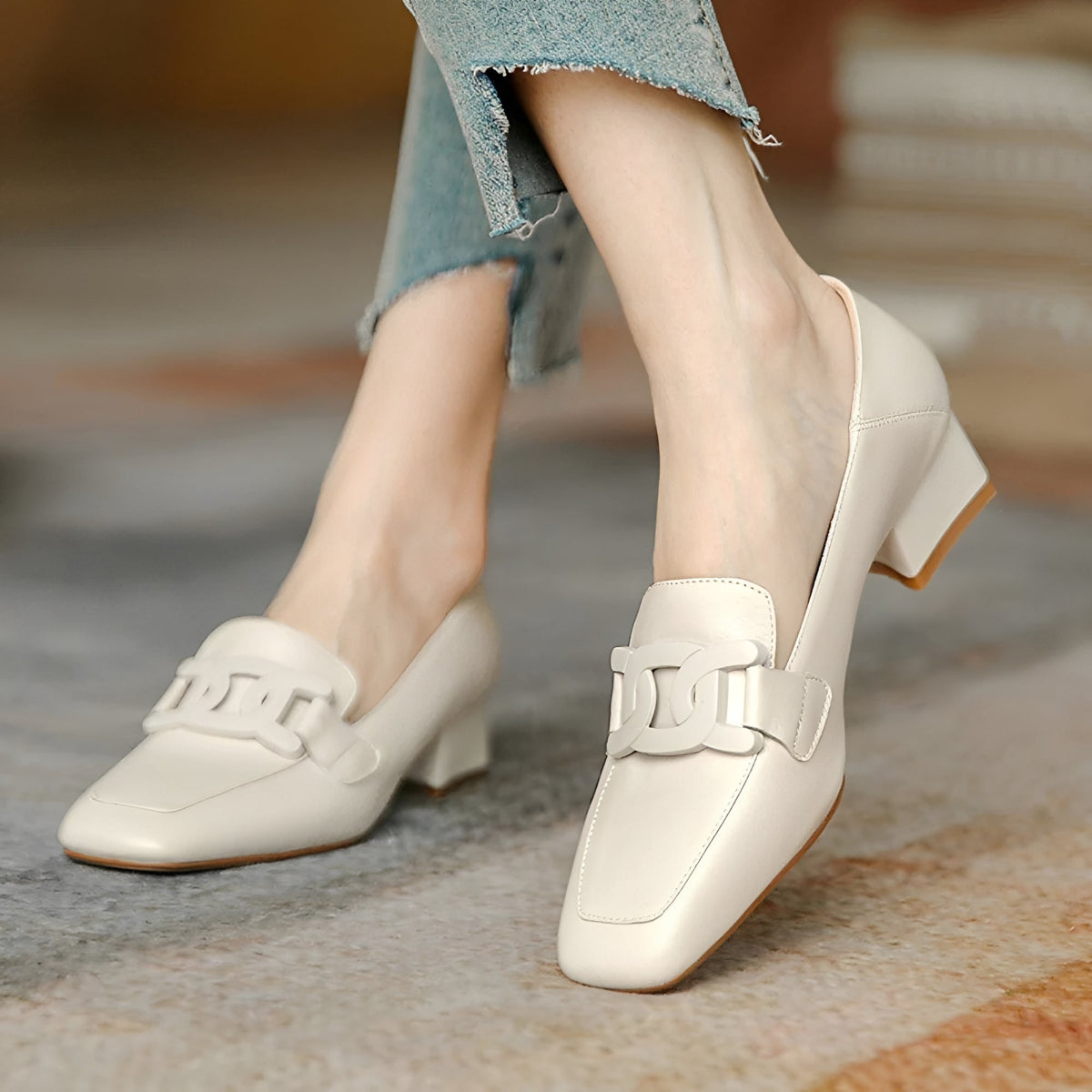 Maisha - Mocassins Élégants à Talons