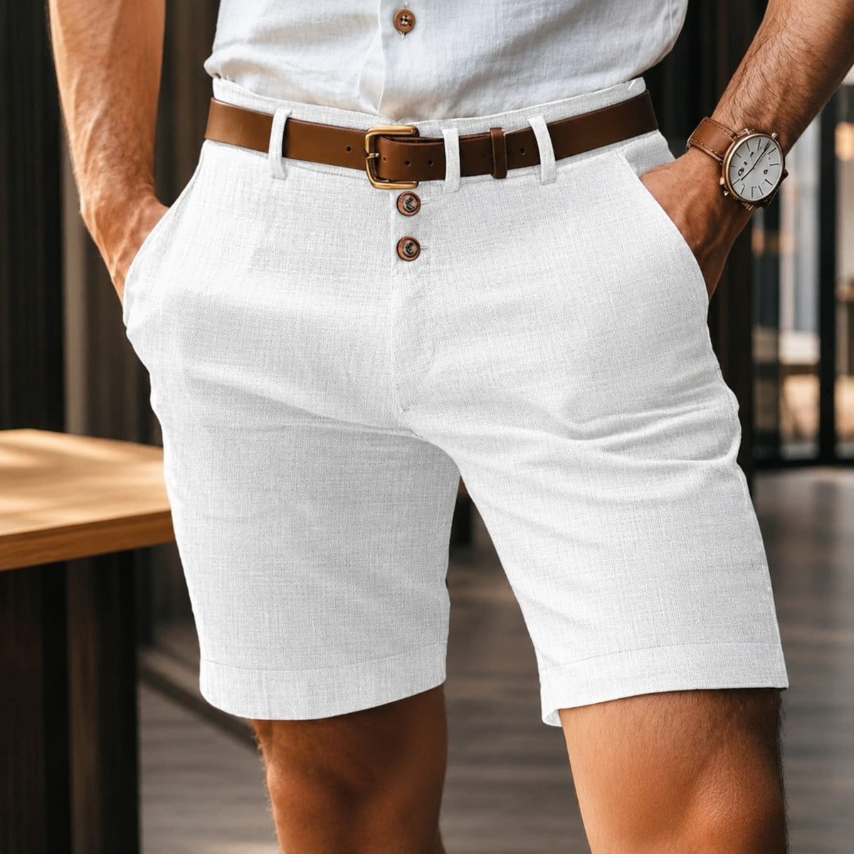 Herbie - Shorts Décontractés avec Boutons