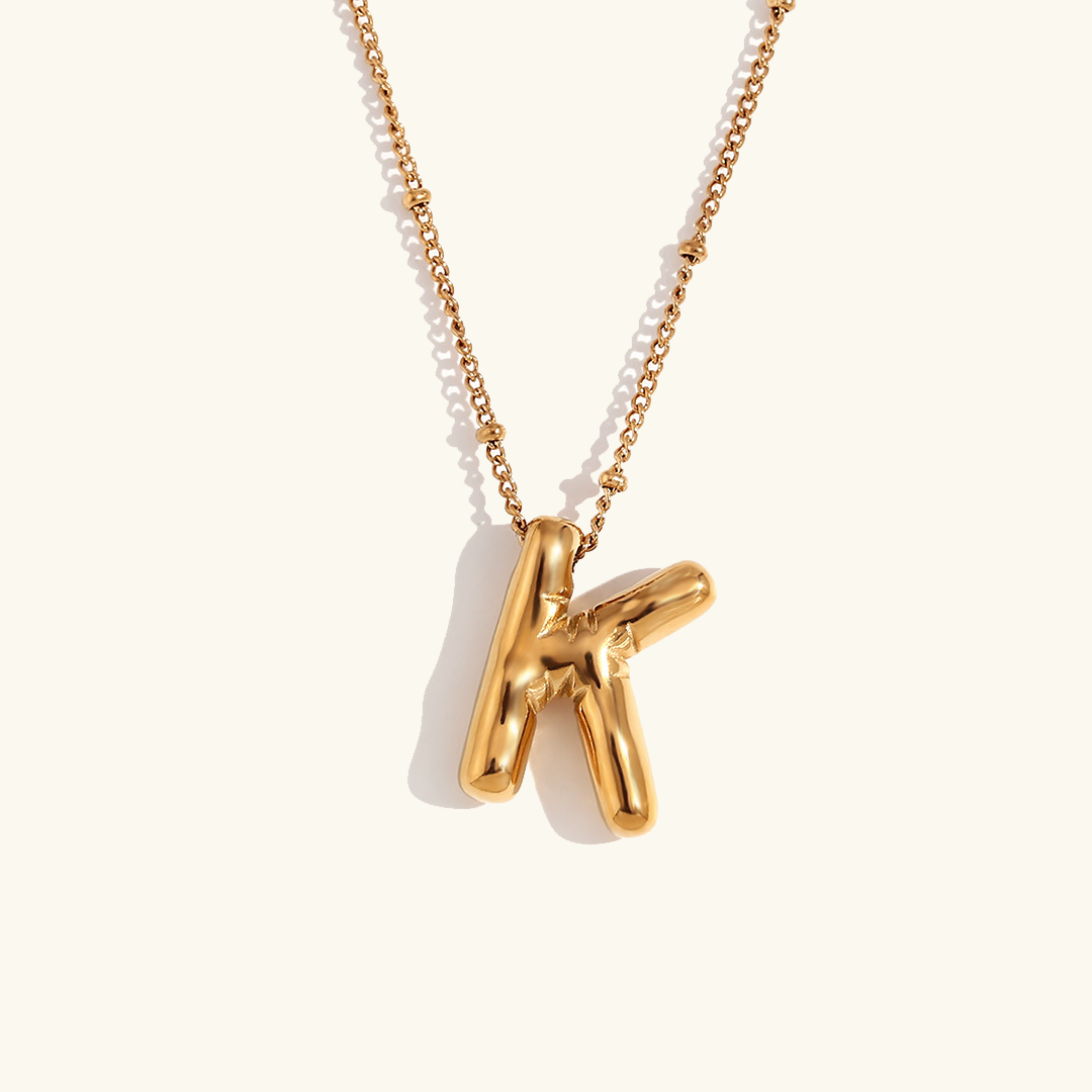 Collier initial en or Balloon