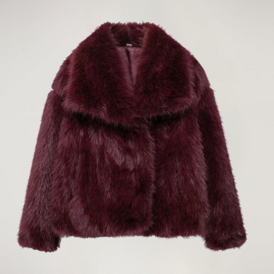 Veste courte et chaude en fausse fourrure pour l'hiver - Femme