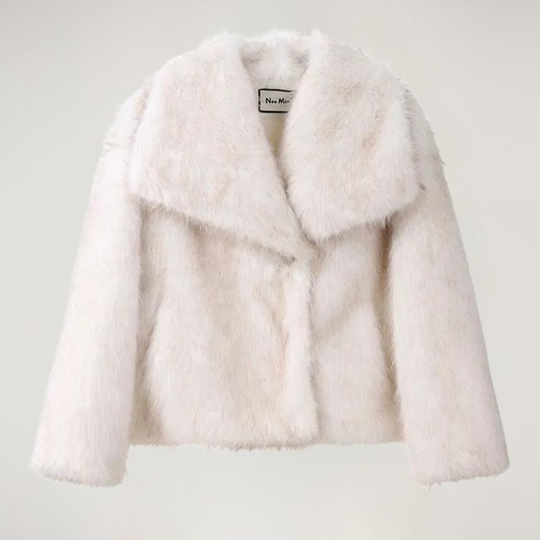 Veste courte et chaude en fausse fourrure pour l'hiver - Femme