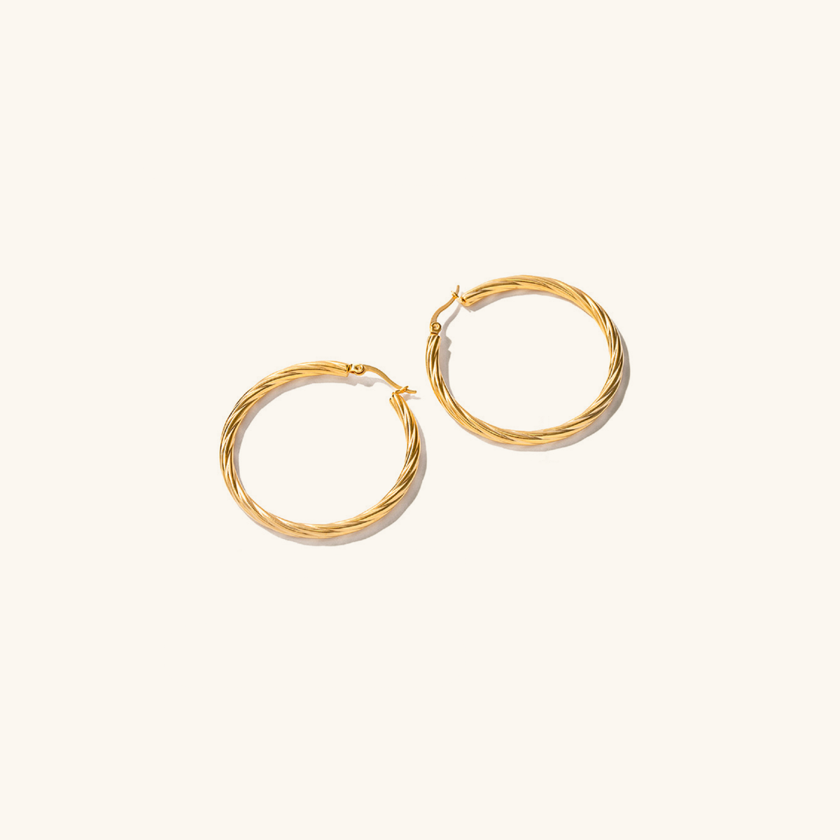 Zephy - Boucles d'oreilles créoles torsadées