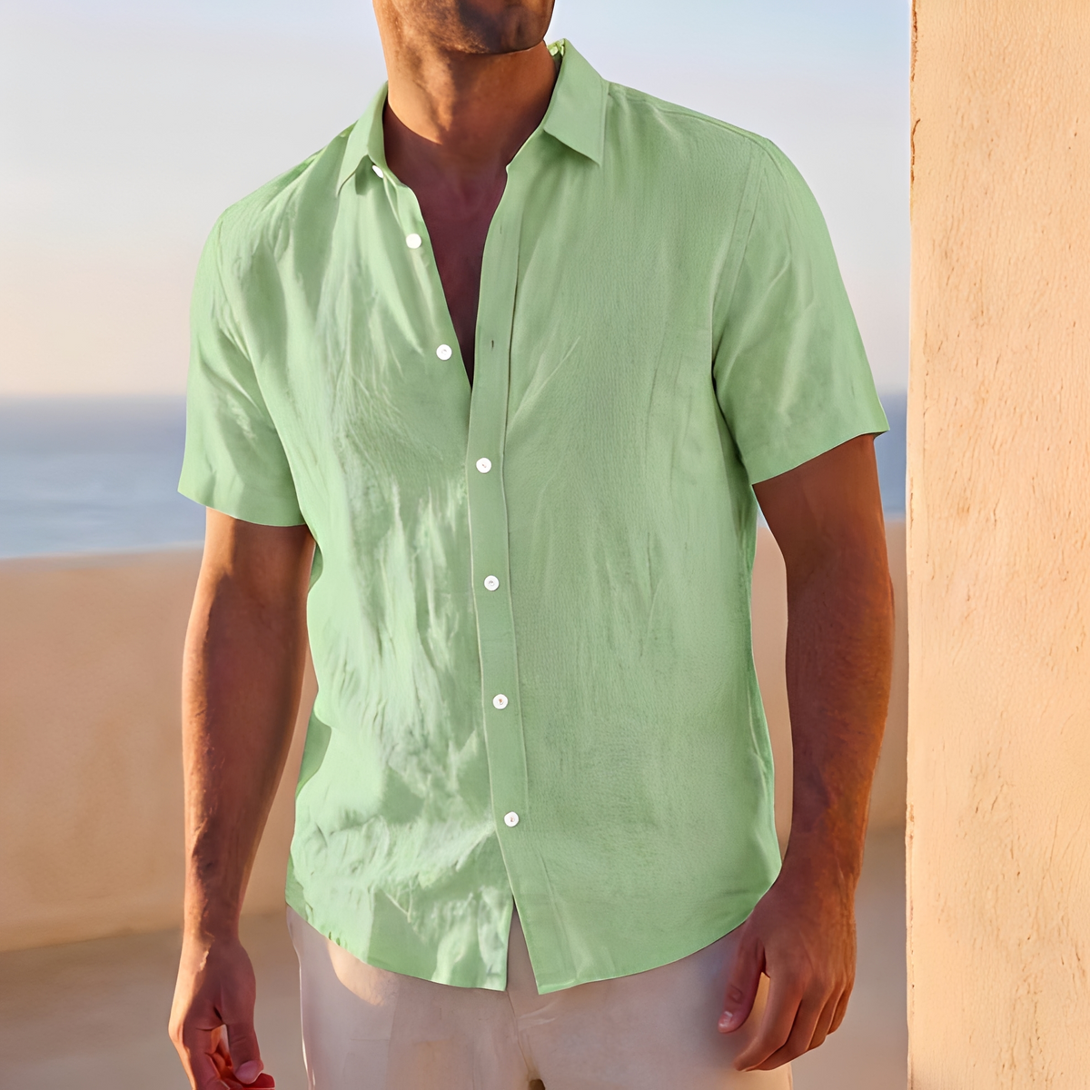 Jassen - Chemise à boutons à la coupe ample pour homme