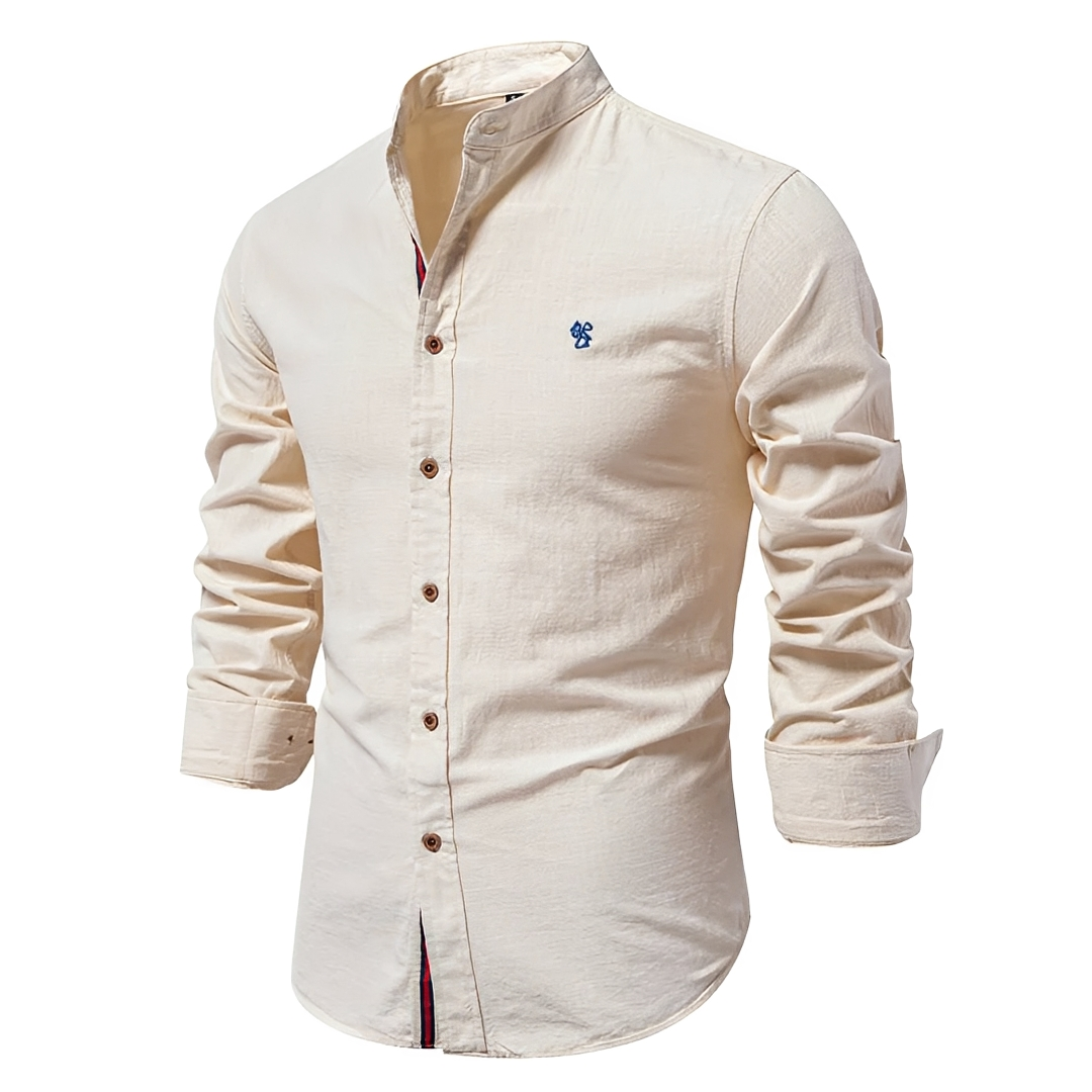 Koven - Chemise à manches longues classique pour homme