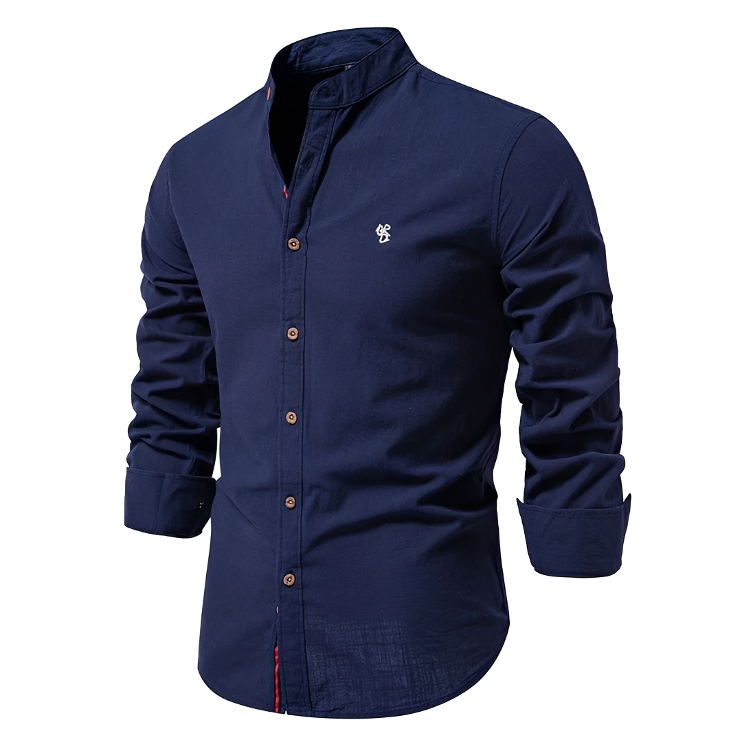 Koven - Chemise à manches longues classique pour homme
