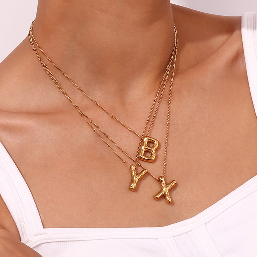 Collier initial en or Balloon