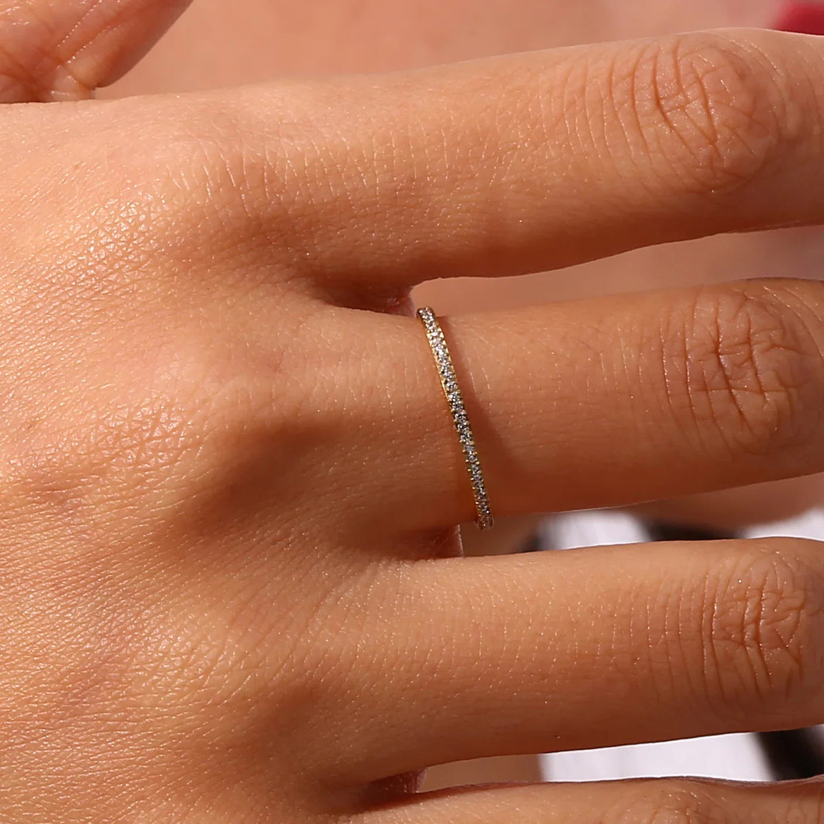 Zarra – bague pavé d'or radieux