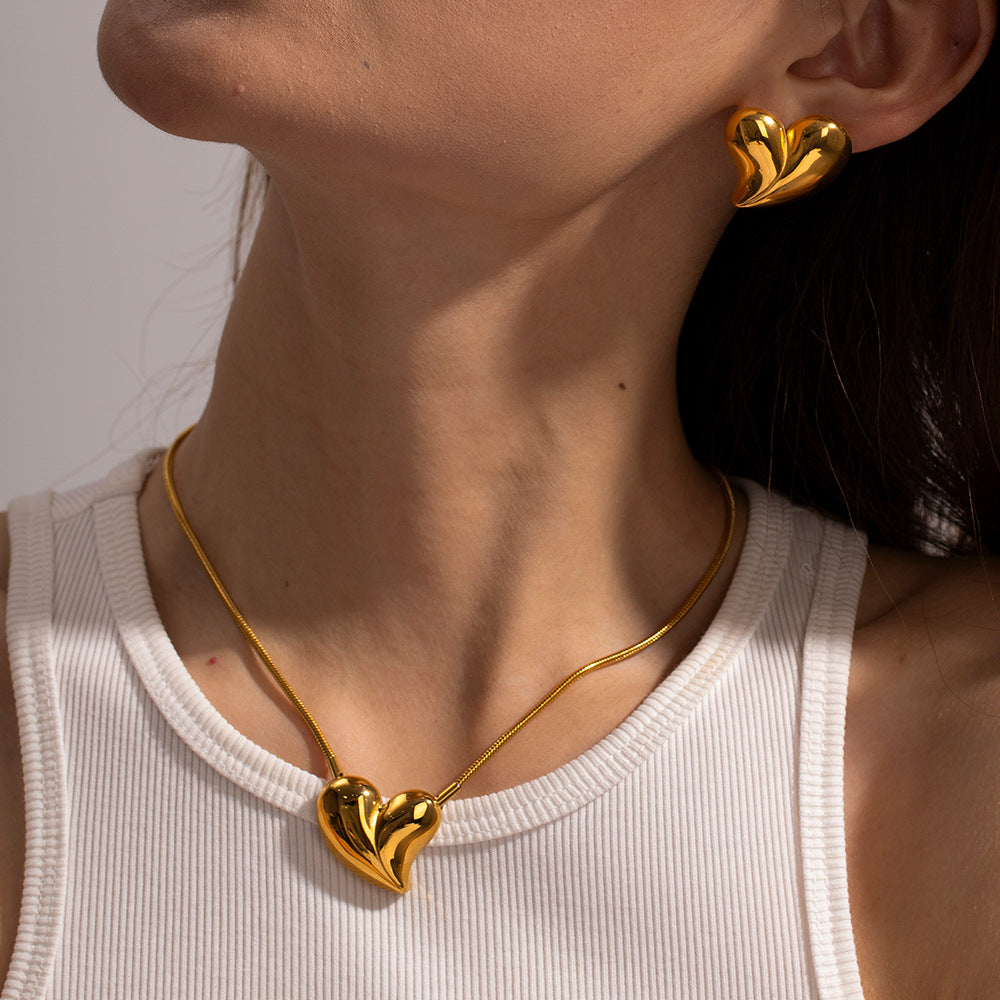 Olga - Boucles d'oreilles en cœur