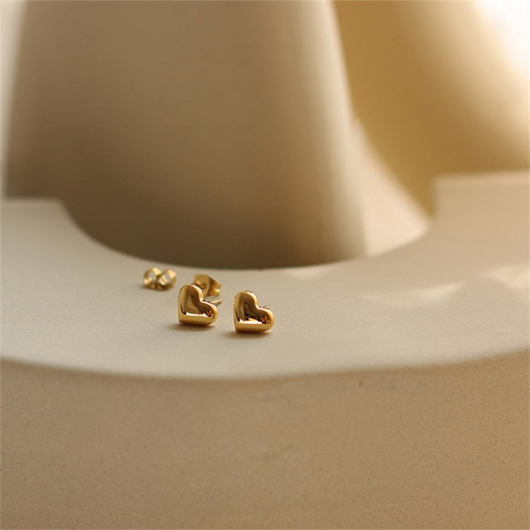 Mila – Boucles d'oreilles en cœur en or