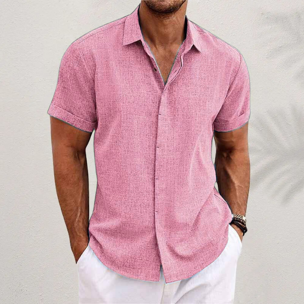 Oberon - Chemise en Lin à Manches Courtes pour Hommes