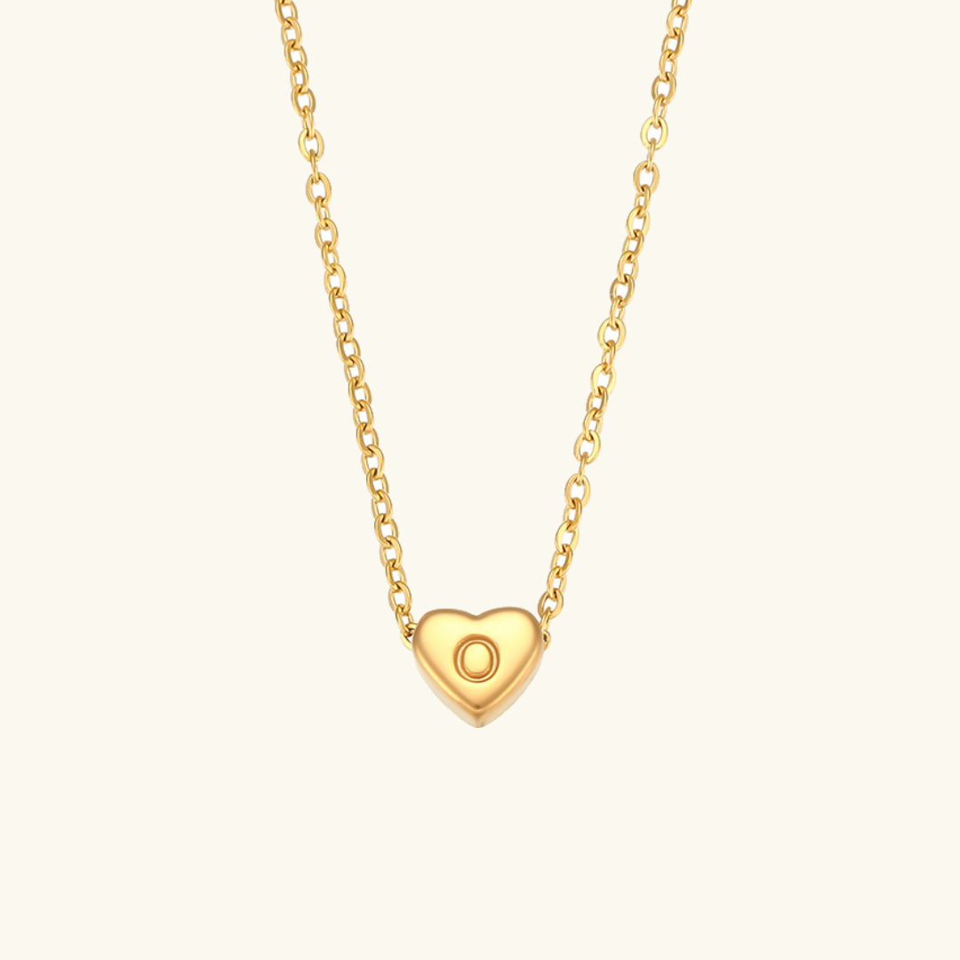 Cœur - Collier d'initiales en or