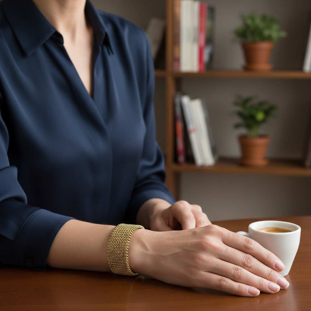 Raya – Bracelet en acier titane avec câble gravé