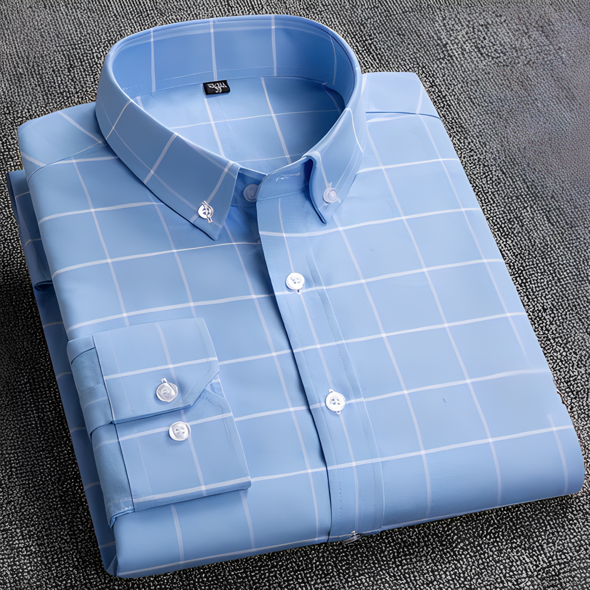 Jezriel - Chemise à carreaux élégante à manches longues pour homme