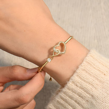 Ayumi – Bracelet mère et fille infini doré
