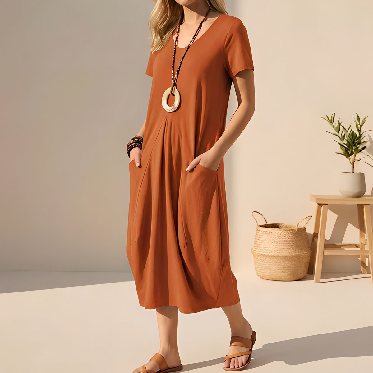 Lormelyn - Robe d'été raffinée pour femme