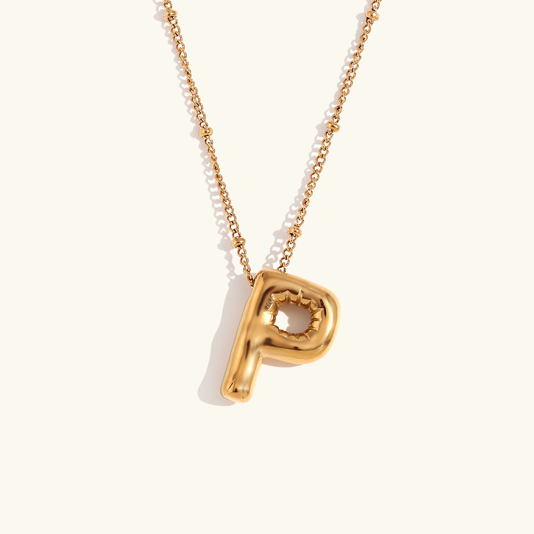 Collier initial en or Balloon