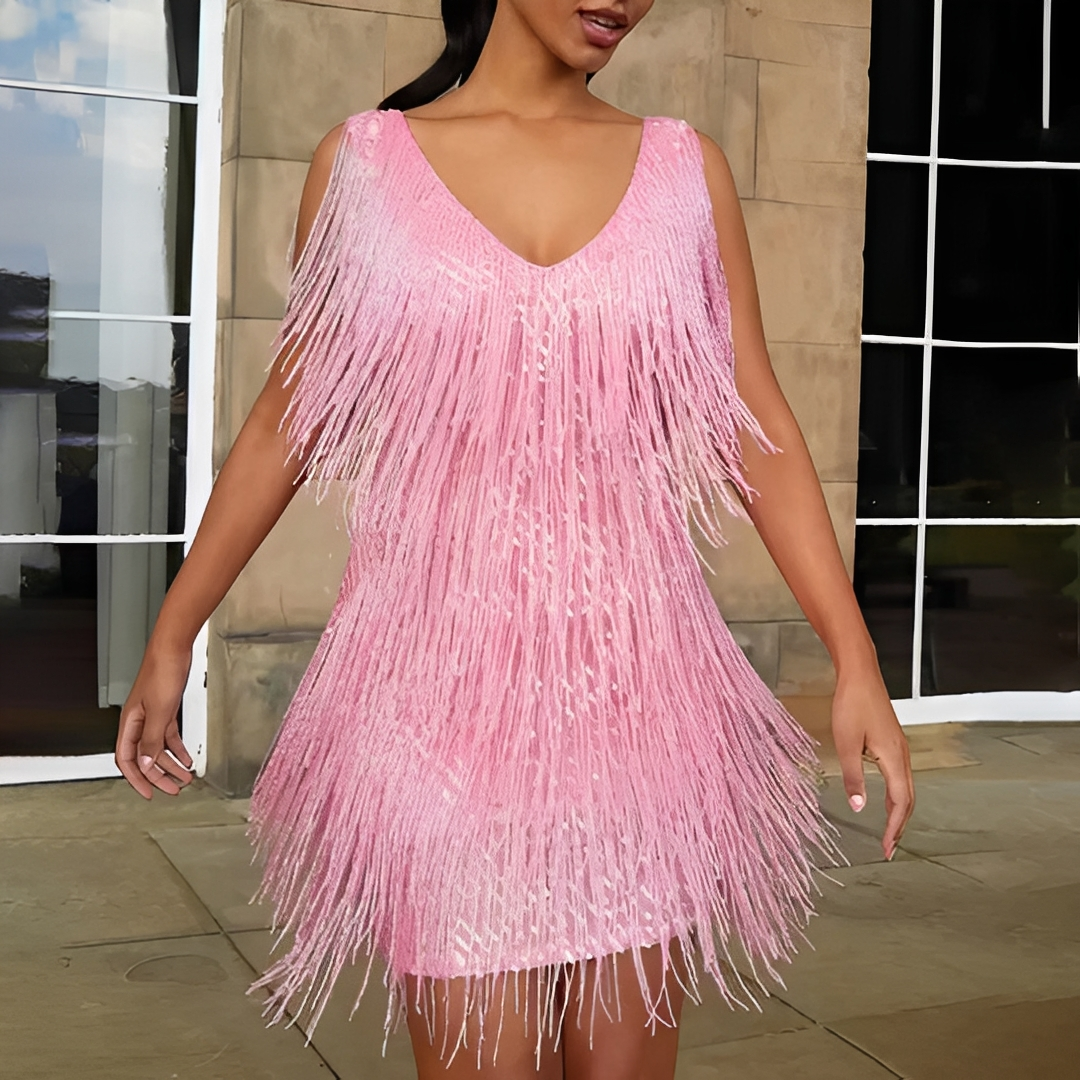 Kathlen - Robe portefeuille chic à encolure en V pour femme