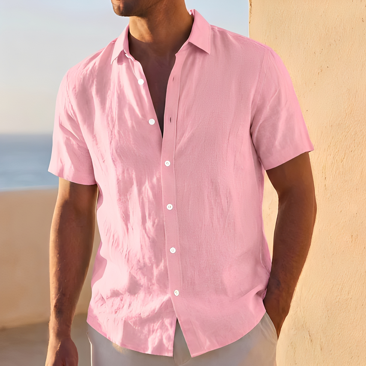Jassen - Chemise à boutons à la coupe ample pour homme