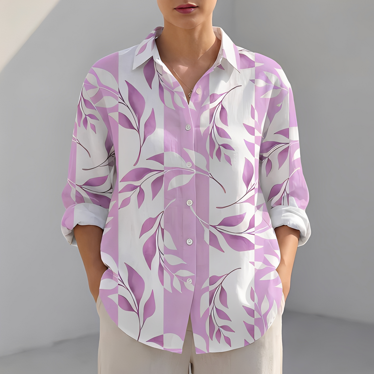 Khaye - Chemise d'été décontractée et à la mode pour femme