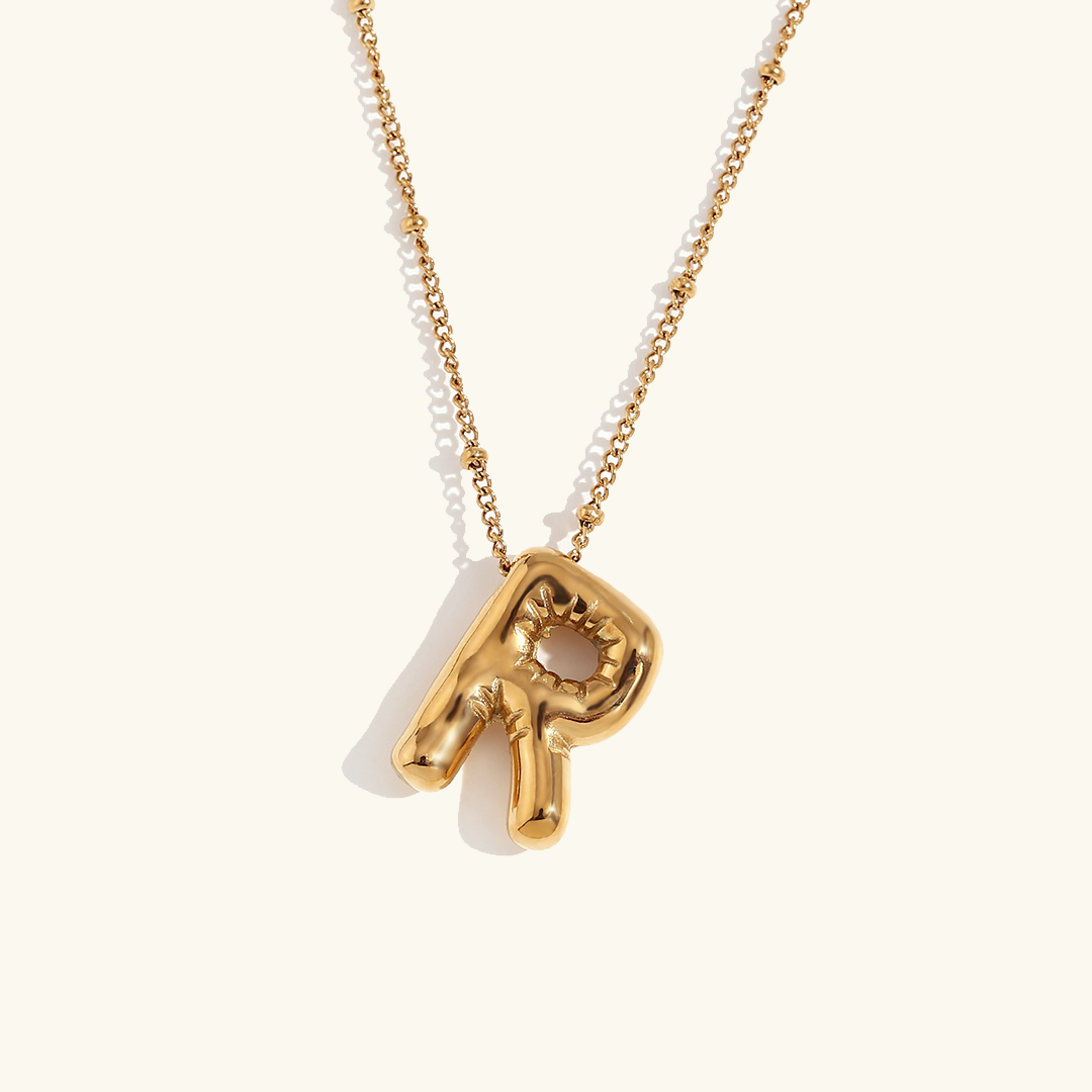 Collier initial en or Balloon