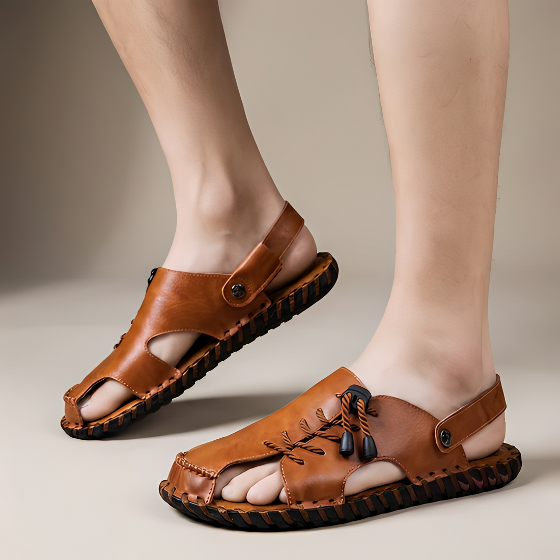 Rowar - Sandales d'été à bout ouvert pour homme