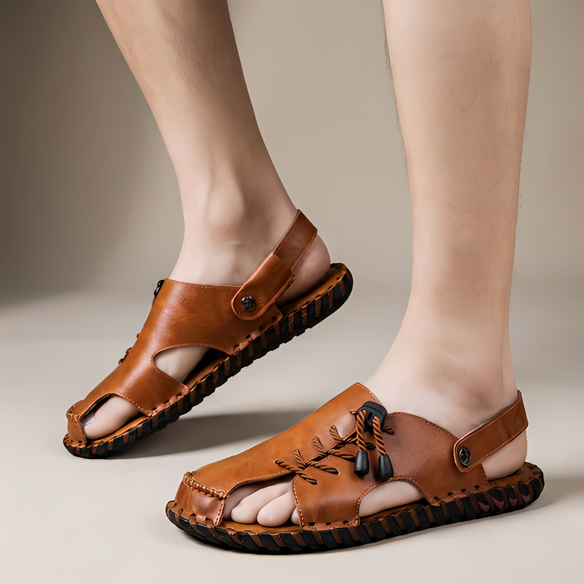 Rowar - Sandales d'été à bout ouvert pour homme