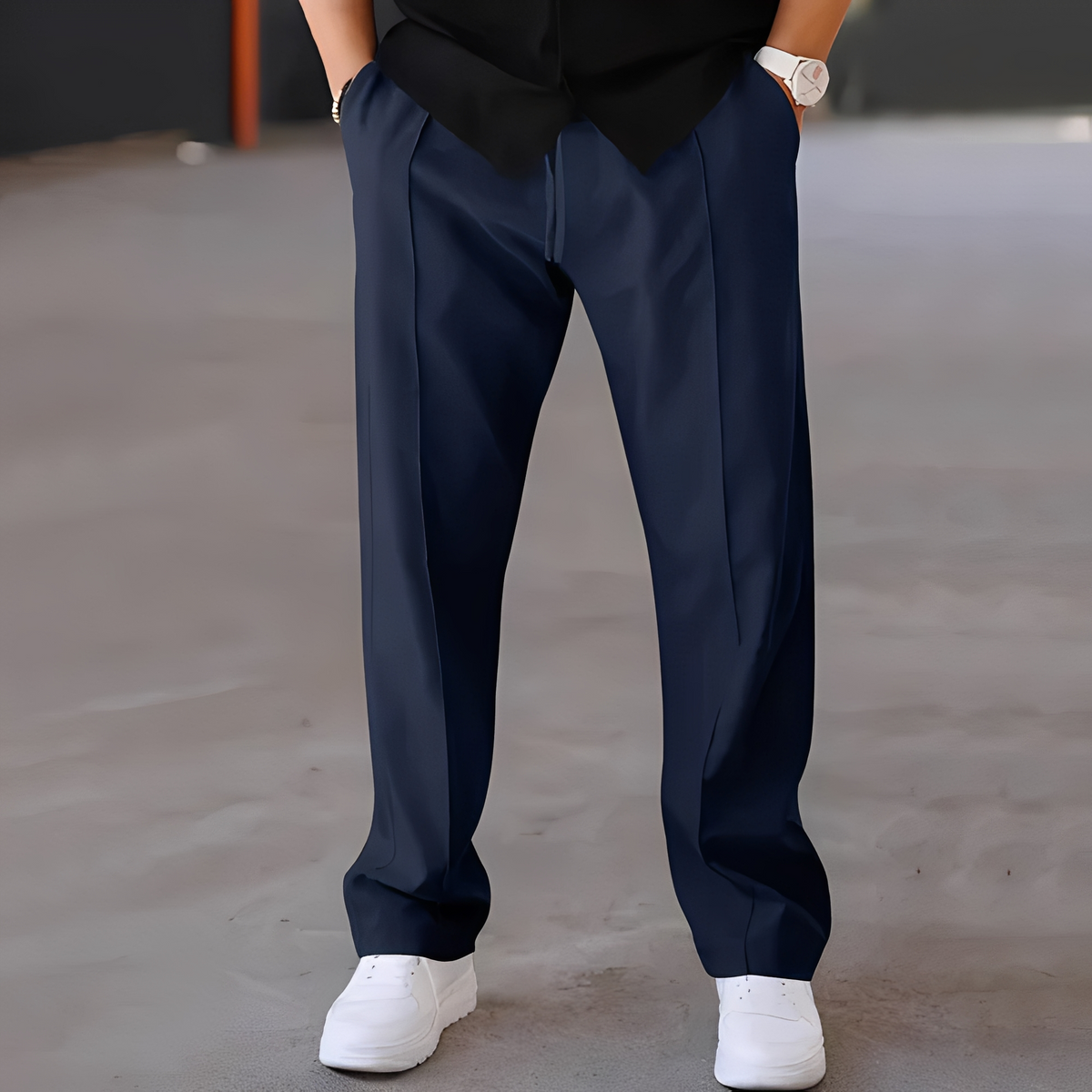 Fresniel - Pantalon droit large tendance pour homme