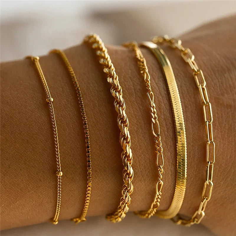 Paige – ensemble de 6 bracelets à multiples couches