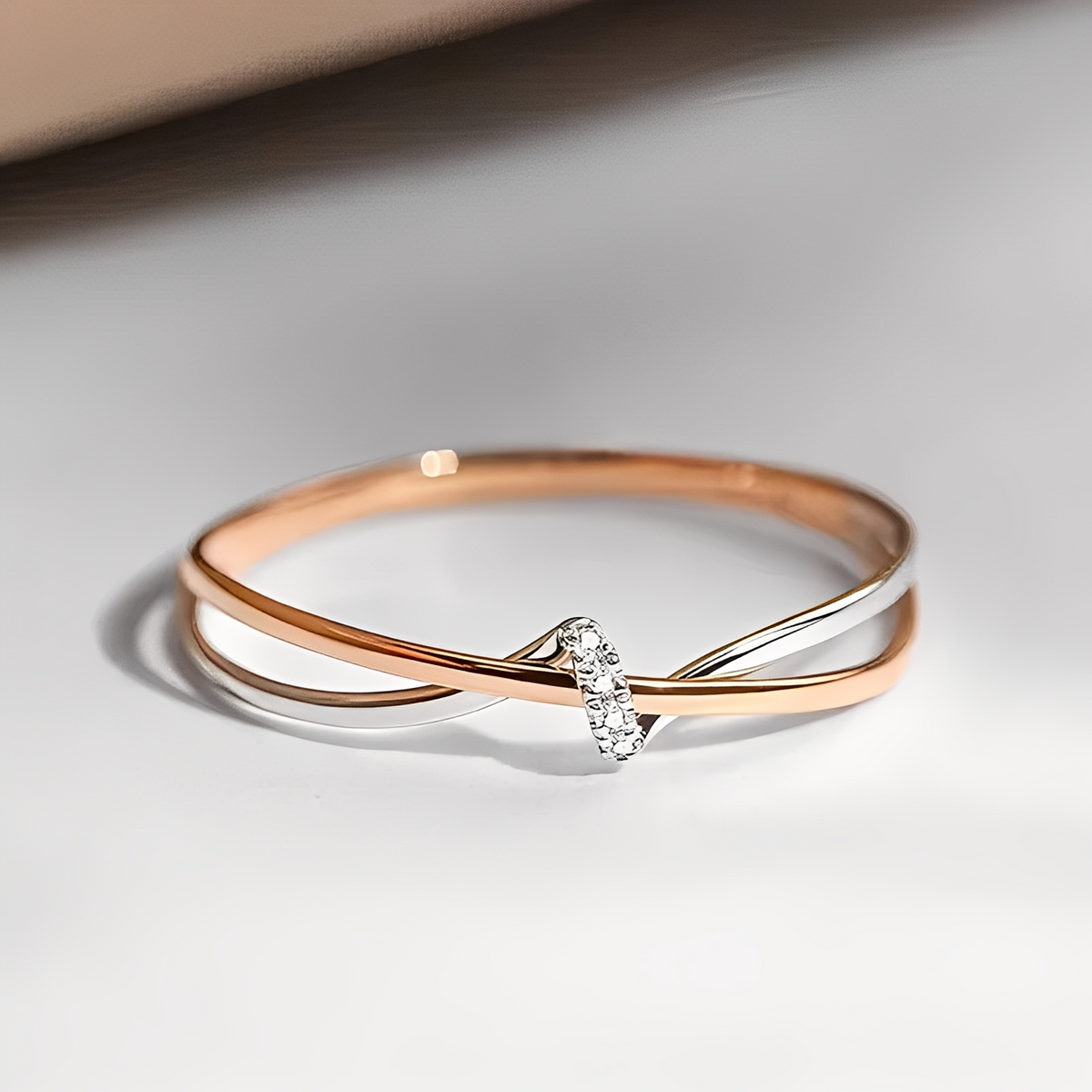 Eleane – Bague infini bicolore élégante