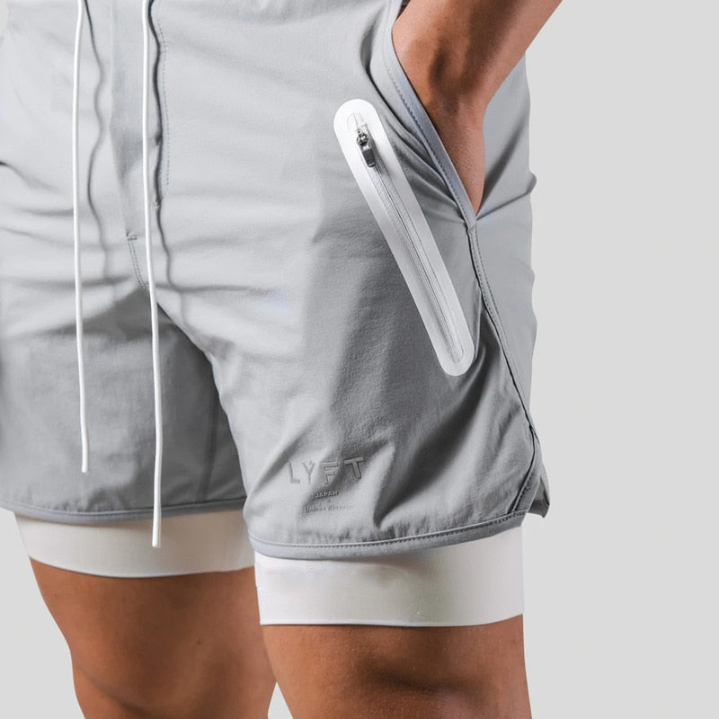 Keir - Hommes Pantalon d'Entraînement avec Shorts de Compression Intégrés