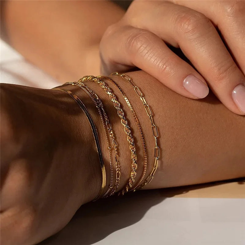 Paige – ensemble de 6 bracelets à multiples couches