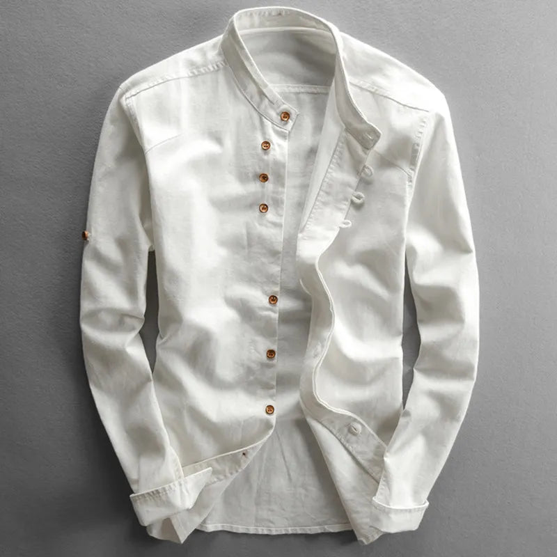 Chemise japonaise élégante à manches longues pour hommes