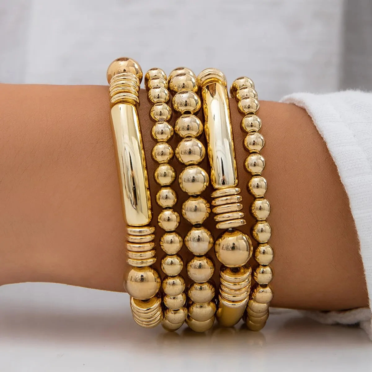 Mira – Ensemble de 5 bracelets en perles empilables
