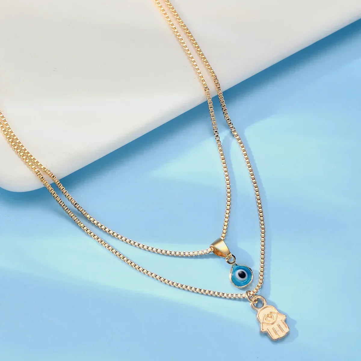 Sahar – Collier à deux rangées de mal de l'œil