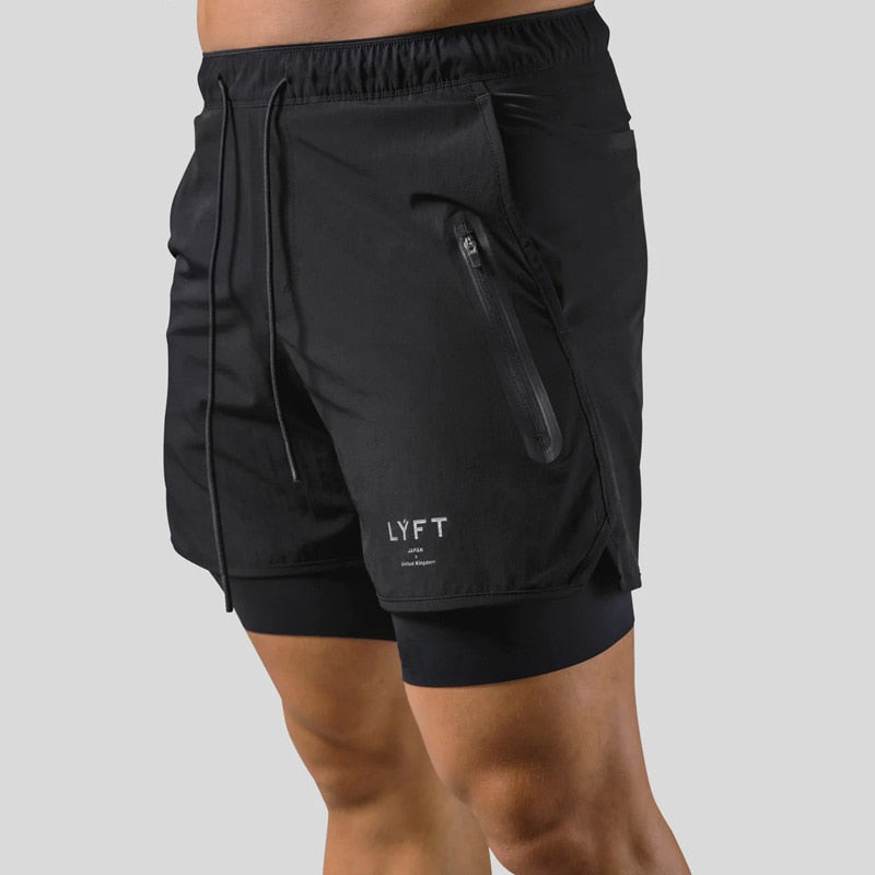 Keir - Hommes Pantalon d'Entraînement avec Shorts de Compression Intégrés