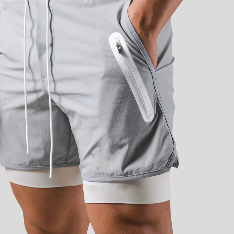 Keir - Hommes Pantalon d'Entraînement avec Shorts de Compression Intégrés