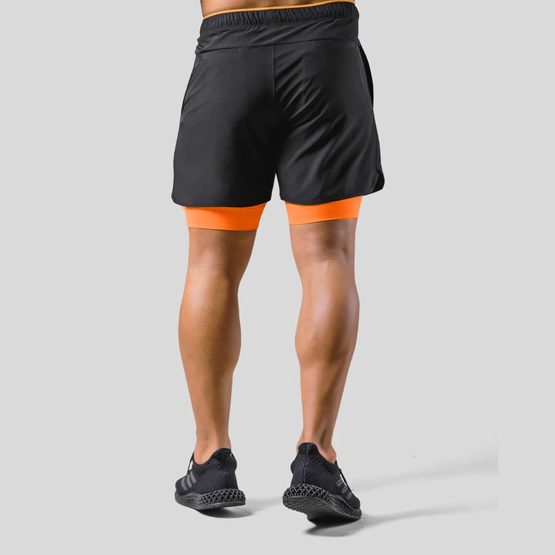 Keir - Hommes Pantalon d'Entraînement avec Shorts de Compression Intégrés