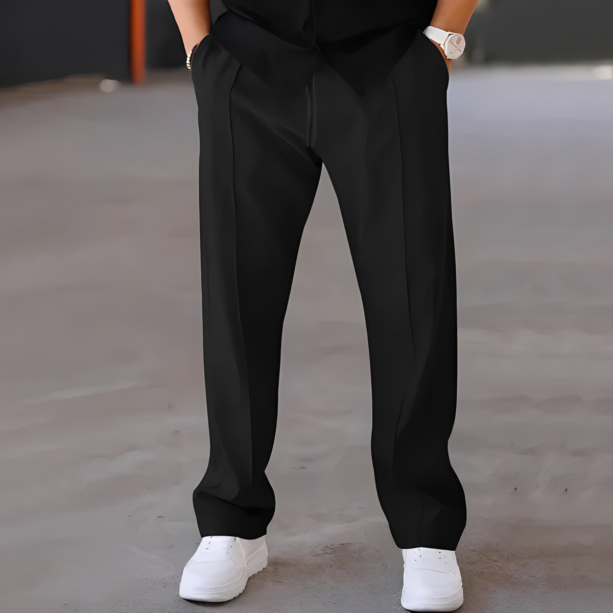 Fresniel - Pantalon droit large tendance pour homme