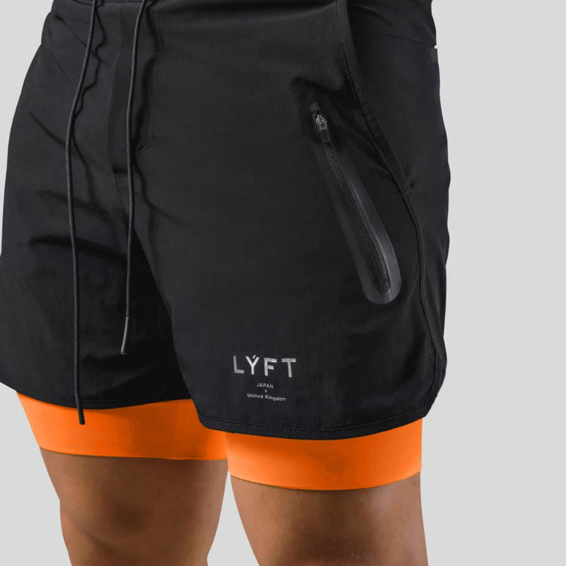 Keir - Hommes Pantalon d'Entraînement avec Shorts de Compression Intégrés
