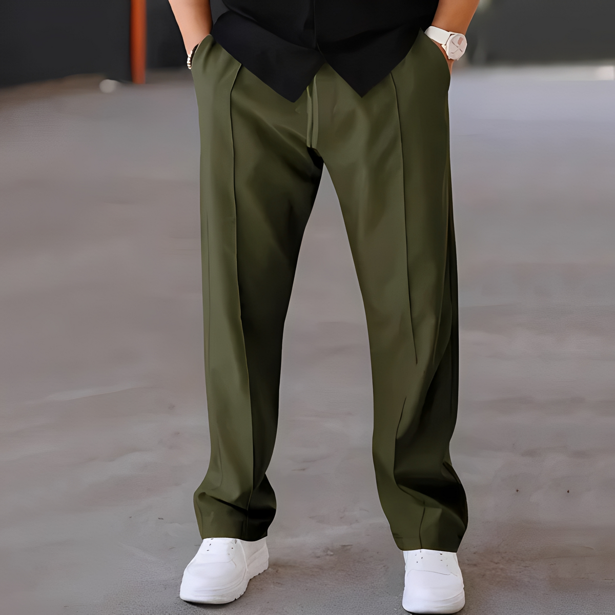 Fresniel - Pantalon droit large tendance pour homme