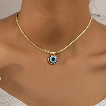 Ava – Collier avec œil maléfique discret