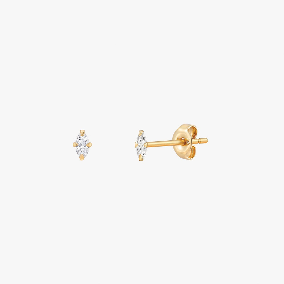 Sage - Boucles d'oreilles marquise minuscules
