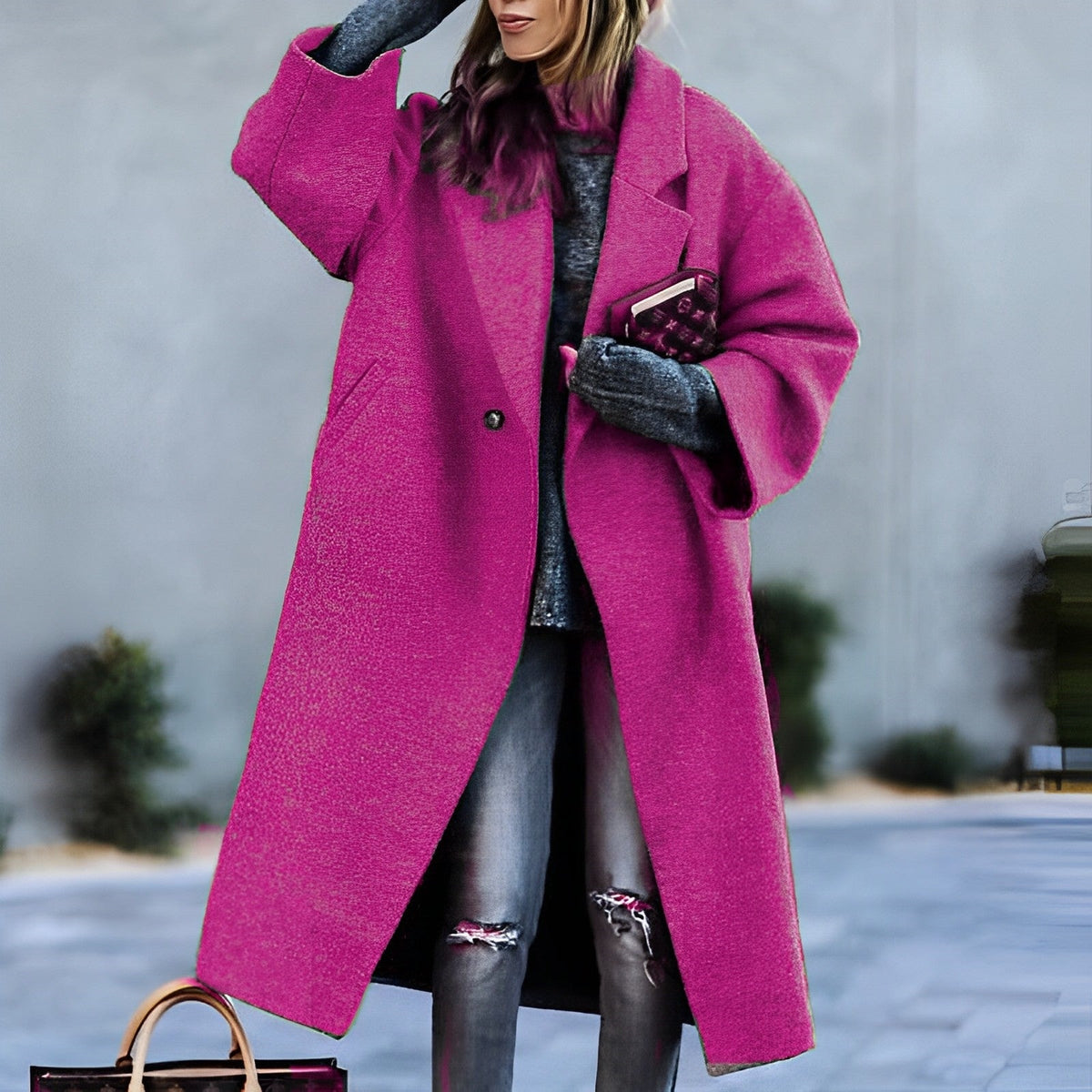 Yoni - Manteau classique d'inspiration vintage