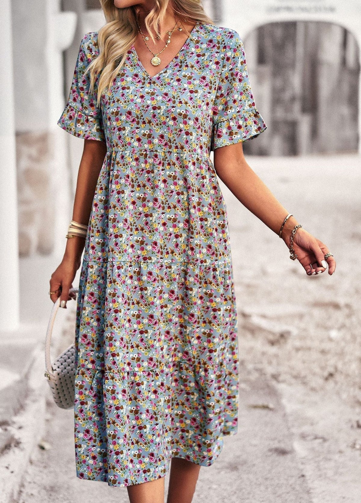 Eraliza - Robe midi florale