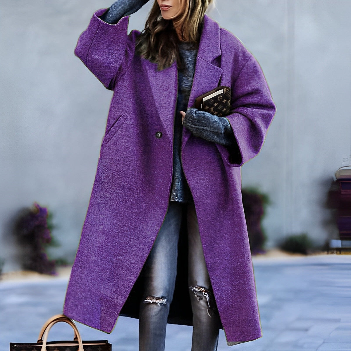 Yoni - Manteau classique d'inspiration vintage