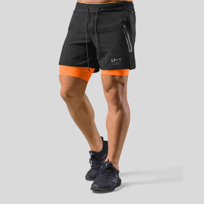 Keir - Hommes Pantalon d'Entraînement avec Shorts de Compression Intégrés